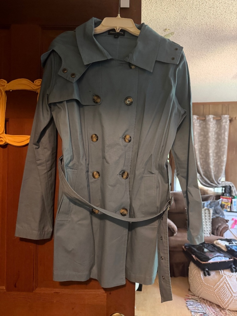 Blue trench jacket